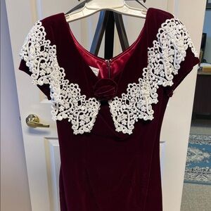 Scott McClintock Maroon Velvet Dress